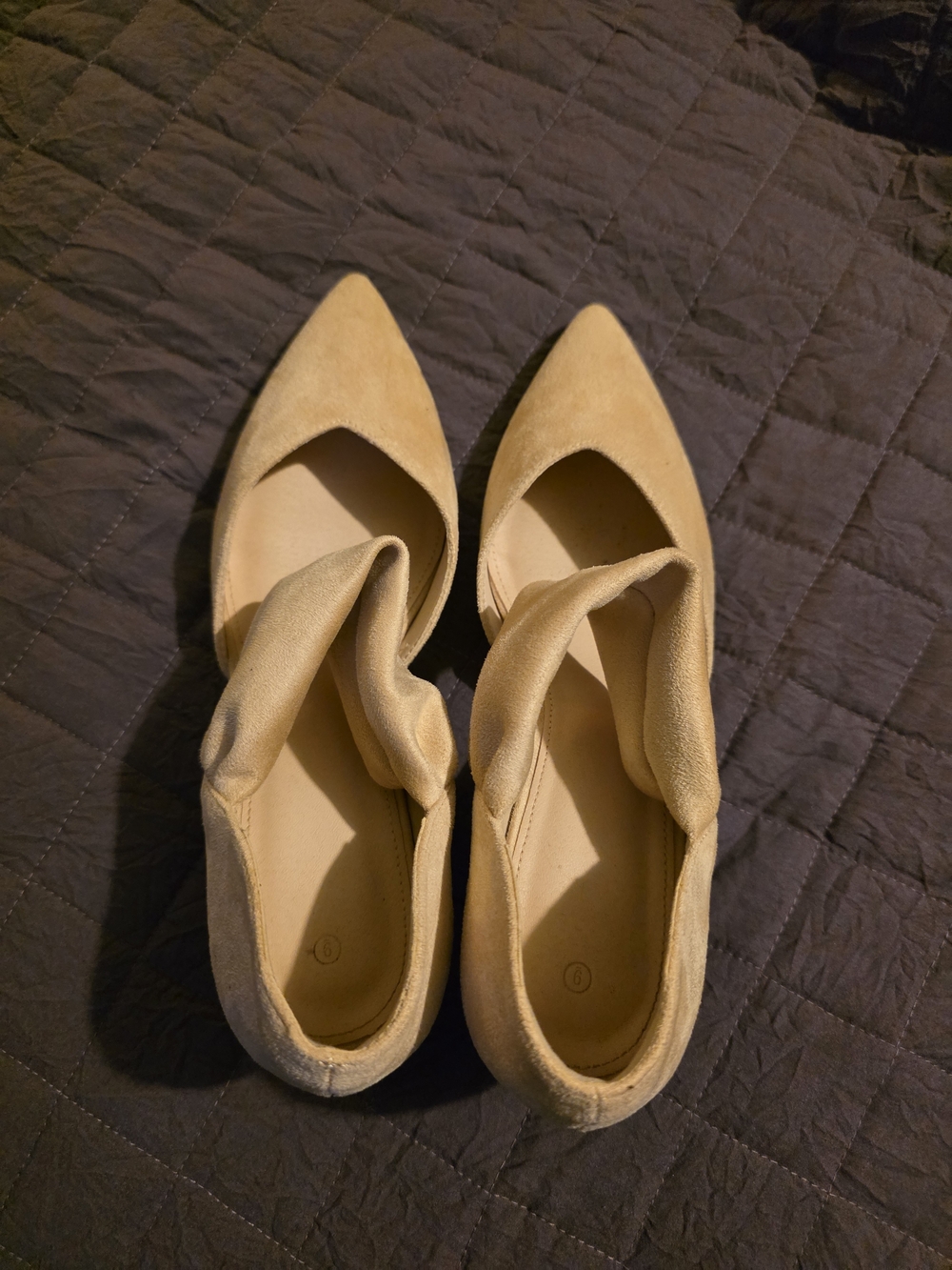 Low Heel Dress Shoes Pointed Toe Slip On
